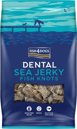 Fish4Dogs Dental Sea λιχουδιές για σκύλους από θαλάσσιο ψάρι – κόμποι 500 g
