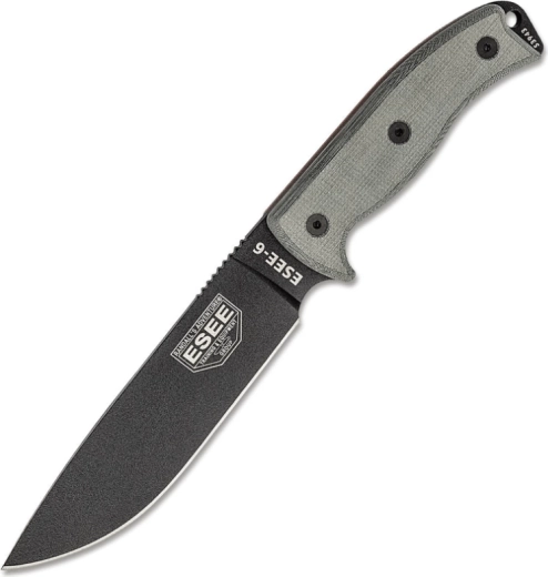 Καθολικό μαχαίρι ESEE 6P OD με μαύρη λάμα και λαβή micarta