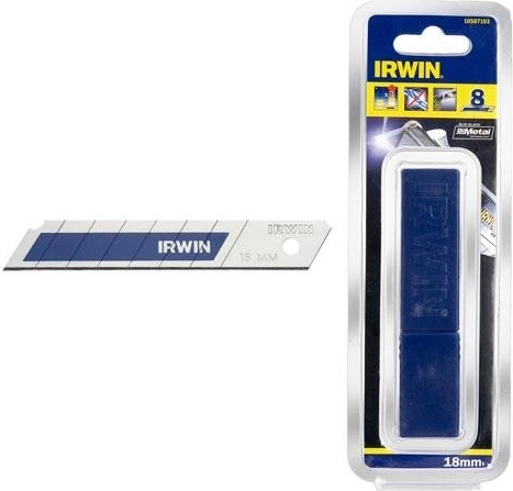 Αποσπώμενες διμεταλλικές λεπίδες 18 mm IRWIN, μπλε (8 τεμ.)