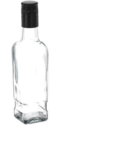 Γυάλινο μπουκάλι για ουίσκι 250 ml με βιδωτό καπάκι