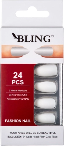 Τεχνητά νύχια BLING Fashion Nail – λευκά, ματ