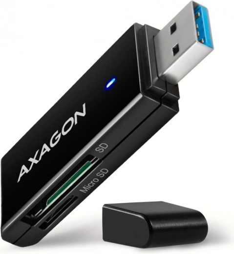 Εξωτερικός αναγνώστης καρτών USB-A 3.2 Gen 1 AXAGON με υποστήριξη UHS-I