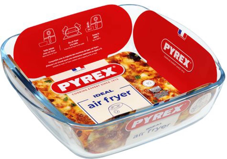 Τετράγωνο πυρίμαχο σκεύος Pyrex 2,2 l, 25 × 22 × 7 cm