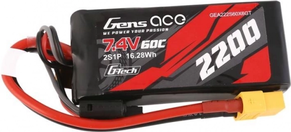 Μπαταρία Gens Ace LiPo 2200mAh 7,4V 60C με σύνδεσμο XT60