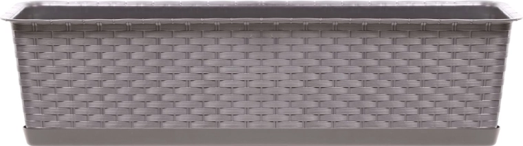 Ζαρντινιέρα με πιατάκι RATOLLA CASE 48,9 cm mocca