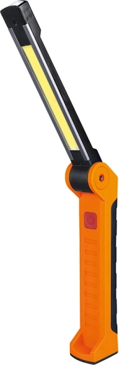 Solight επαναφορτιζόμενος LED φακός εργασίας 500 lm + 70 lm (COB, USB-C) μαύρο-πορτοκαλί