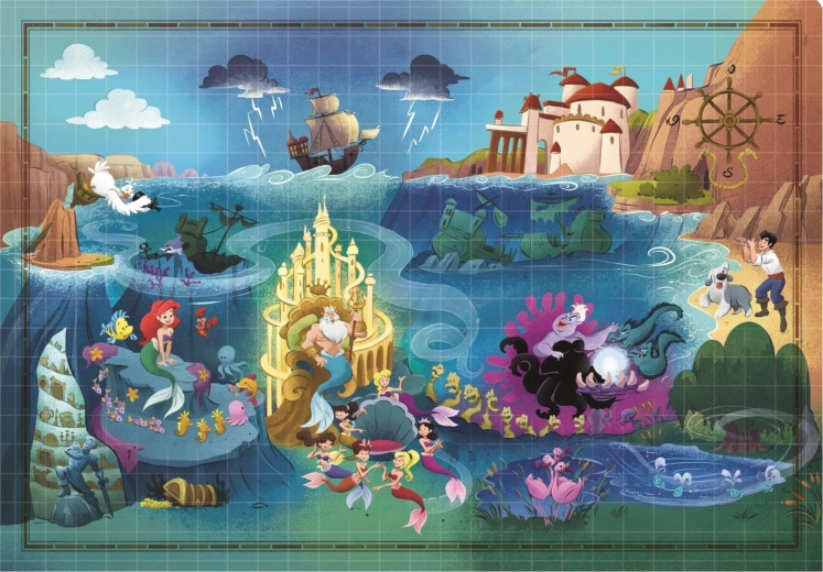 Puzzle Story Maps Η Μικρή Γοργόνα 1000 κομμάτια