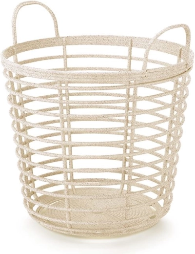 Καλάθι με χερούλια Zanzi Basket Eco Wood 37,4 cm – κρεμ