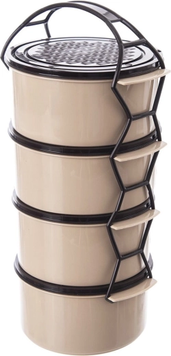 Τέσσερα ευρύχωρα δοχεία 4×1,5 l