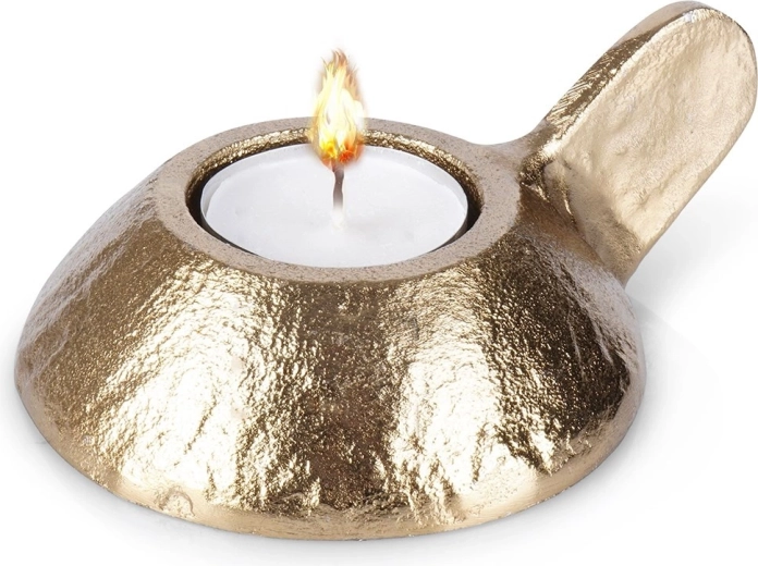 Χρυσό αλουμινένιο κηροπήγιο για ρεσώ Home Styling Collection
