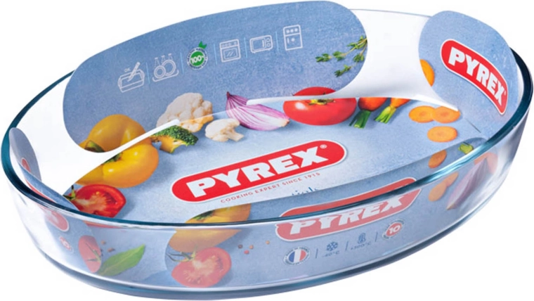 Οβάλ πυρίμαχο σκεύος φούρνου PYREX 2,2 l γυαλί 30 × 21 × 6 cm
