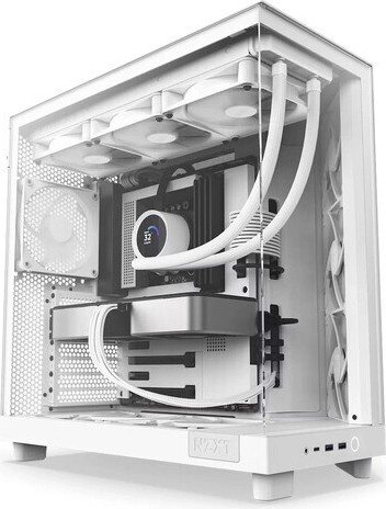 Κουτί υπολογιστή NZXT H6 Flow λευκό με πλαϊνό παράθυρο