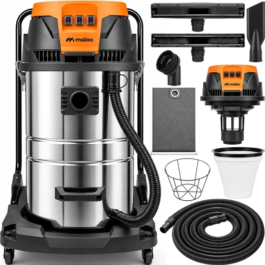 Βιομηχανική ηλεκτρική σκούπα Maltec TurboVac 3000 W, 80 l INOX