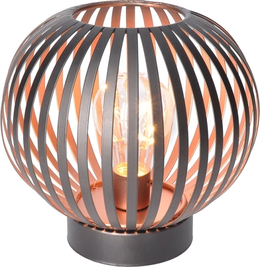 Solight στρογγυλό μεταλλικό φανάρι με λαμπτήρα micro LED