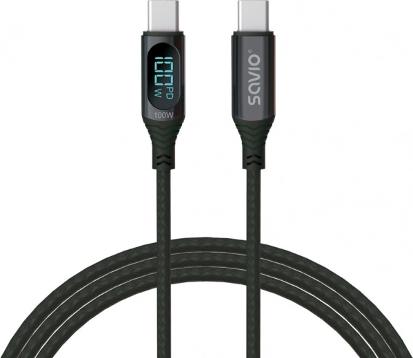 Καλώδιο USB‑C με οθόνη 100 W Savio