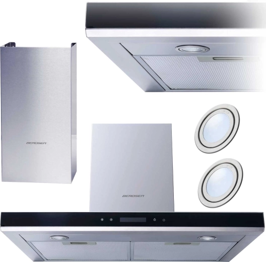 Καμινάδα απορροφητήρα 60 cm BERDSEN Inox με χειρισμό αφής