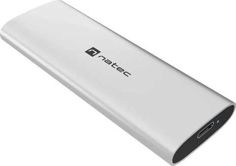 Natec rhino m.2 NVMe lite εξωτερικό κουτί για SSD M.2 NVMe/PCIe USB‑C 3.2 arctic silver