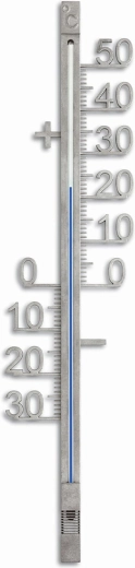 Εξωτερικό μεταλλικό θερμόμετρο 42,8 cm – ασημί