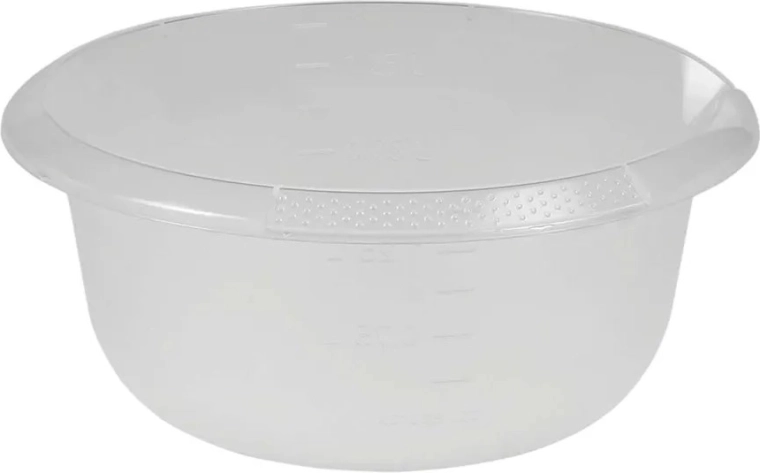 Διαφανές στρογγυλό μπολ με στόμιο 20 cm, 1,5 l
