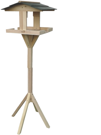 Ξύλινη ταΐστρα πουλιών σε βάση 100 cm