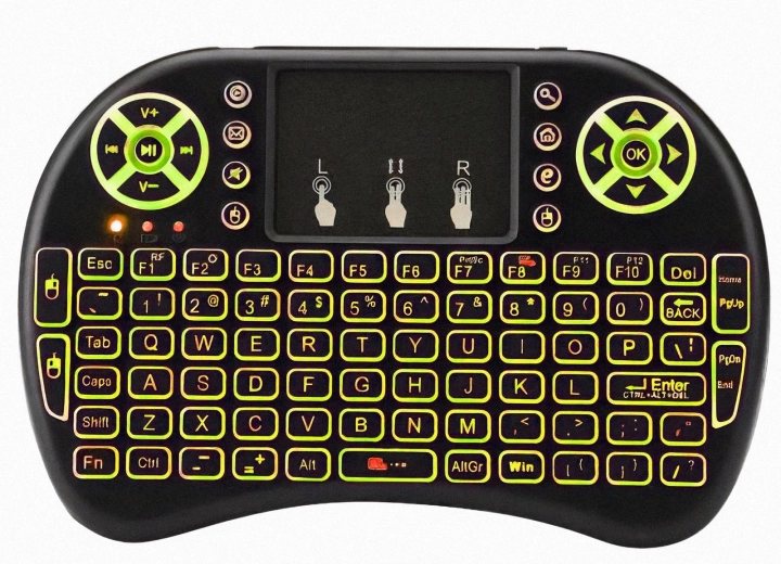 Ασύρματο mini πληκτρολόγιο με touchpad και οπίσθιο φωτισμό RGB