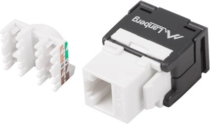 Μονάδα keystone RJ45 UTP κατ. 5e χωρίς εργαλείο, 180° για κουτί εγκατάστασης