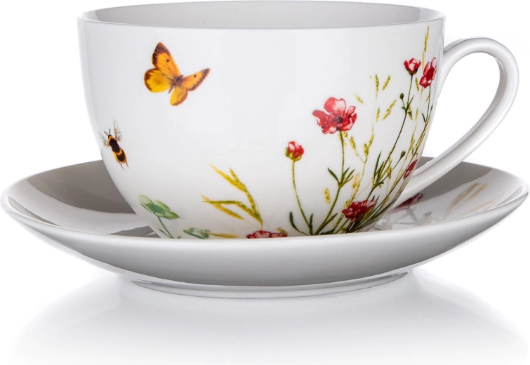 Κεραμικό φλιτζάνι με πιατάκι 240 ml Meadow