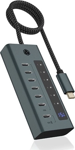USB‑C hub 7× USB 3.2 Gen 2 με οθόνη και τροφοδοσία 36W