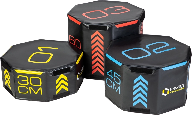 Σετ μαλακών οκταγωνικών plyo box HMS Premium PYOBS01