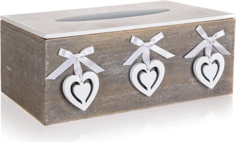 Κουτί για χάρτινα χαρτομάντιλα HEART 24 × 13,5 × 9,5 cm