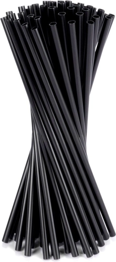 Μαύρα καλαμάκια για ποτά 22 cm, 50 τεμ.