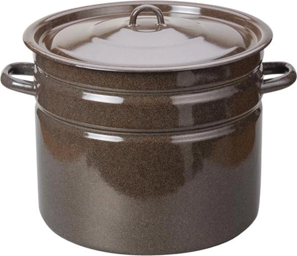 Εμαγιέ κατσαρόλα με καπάκι 20 l, καφέ