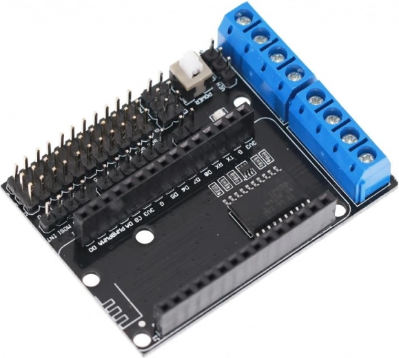 Θωράκιση (shield) κινητήρων L293D για ESP8266 ESP-12E (μαύρο)