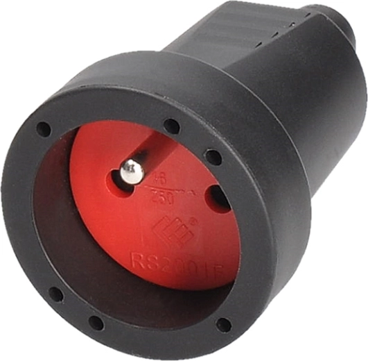 Solight ευθεία πρίζα IP20 μαύρη - 1 τεμ.