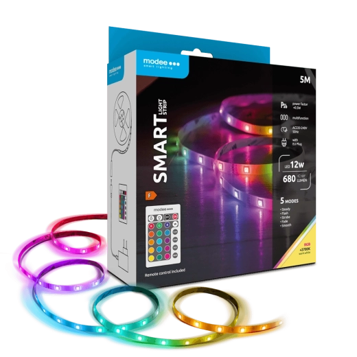 Modee LED Smart – έξυπνη LED ταινία 12 W, 5 m, 2700K + RGB, 680 lm, IP20