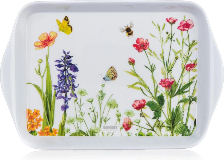 Δίσκος μελαμίνης Meadow 21 × 14 cm, λευκός