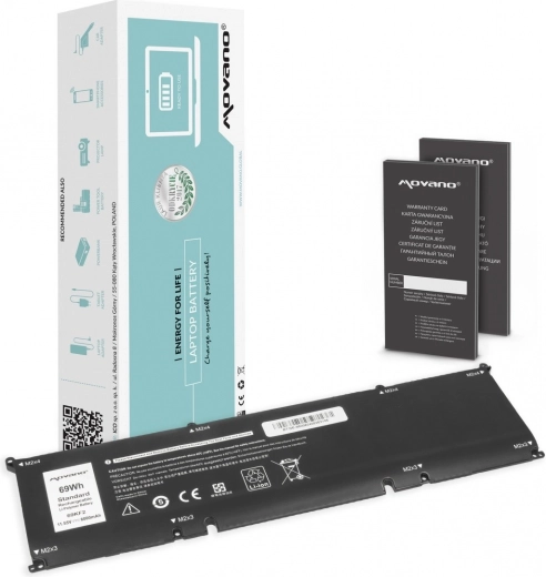 Μπαταρία Movano 69KF2 για Dell Alienware, Precision και XPS, 6000 mAh, 69 Wh