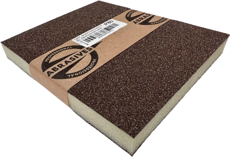 Διπλής όψης σφουγγάρι λείανσης 120 × 95 × 10 mm, κόκκωση 120