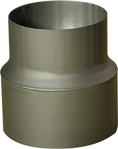 Καπναγωγική σωληνωτή μείωση 150/120 mm, μήκος 160 mm, πάχος 1,5 mm, μαύρη