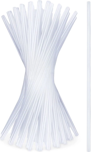 Διαφανή καλαμάκια 22 cm, 50 τεμ.