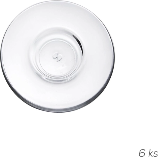 Γυάλινο πιατάκι 12,5 cm, διάφανο, 6 τεμ.