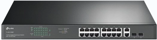 Switch 16 θυρών GE PoE+ με 2 θύρες GE και 2 θύρες SFP