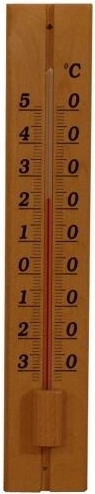 Εξωτερικό θερμόμετρο ξύλινο 32 cm, ανοιχτή απόχρωση