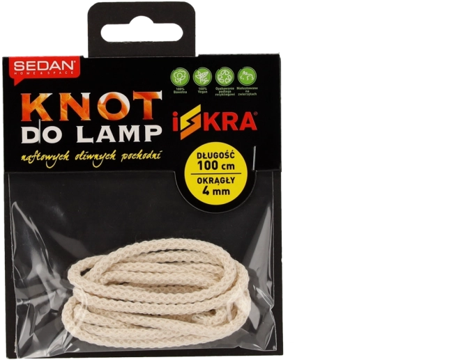 Βαμβακερό στρογγυλό φιτίλι 4 mm × 1 m ISKRA
