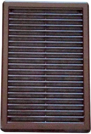 Περσίδα αερισμού με σίτα 200 × 300 mm, καφέ