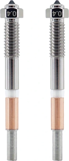Διμεταλλικό ακροφύσιο QiDi 0,4 mm για Q2 - 2 τεμάχια