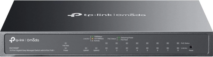 TP-Link Omada ES210GMP 10θυρο gigabit switch με 8× PoE+