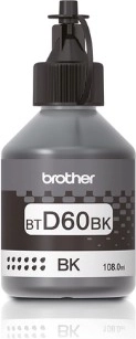 Μαύρο μελάνι BROTHER BTD60BK 7500 σελίδων για DCP/MFC