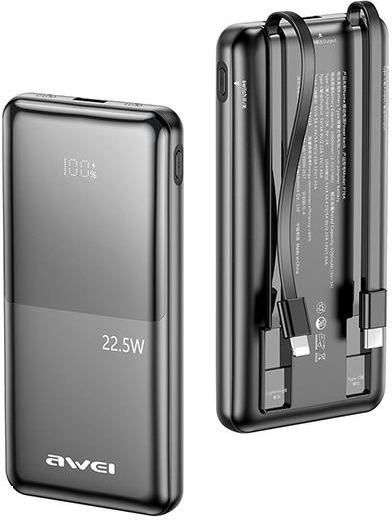 Powerbank AWEI P76K 10000 mAh με γρήγορη φόρτιση 22,5 W και 4 εξόδους