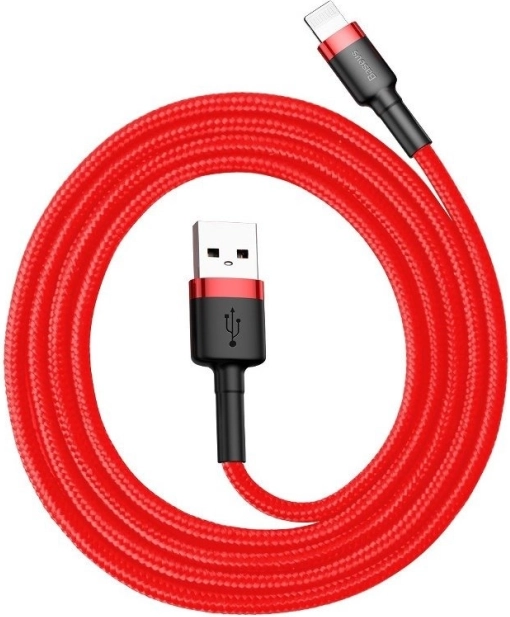 Καλώδιο φόρτισης και δεδομένων Baseus USB‑Lightning, 0,5 m, 2,4 A, κόκκινο